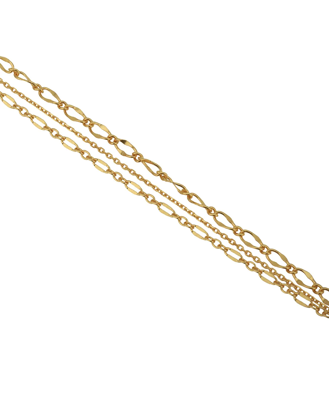 18kt Gold Plated Double Chain Adjustable Link Bracelet for women