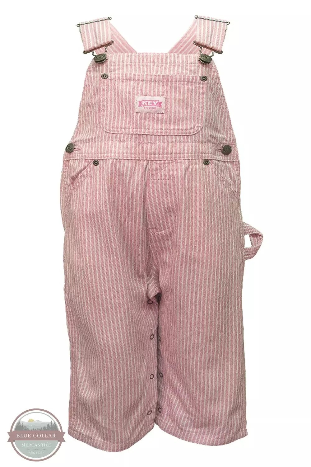 223.68 Infant Bib Overalls in Pink & White