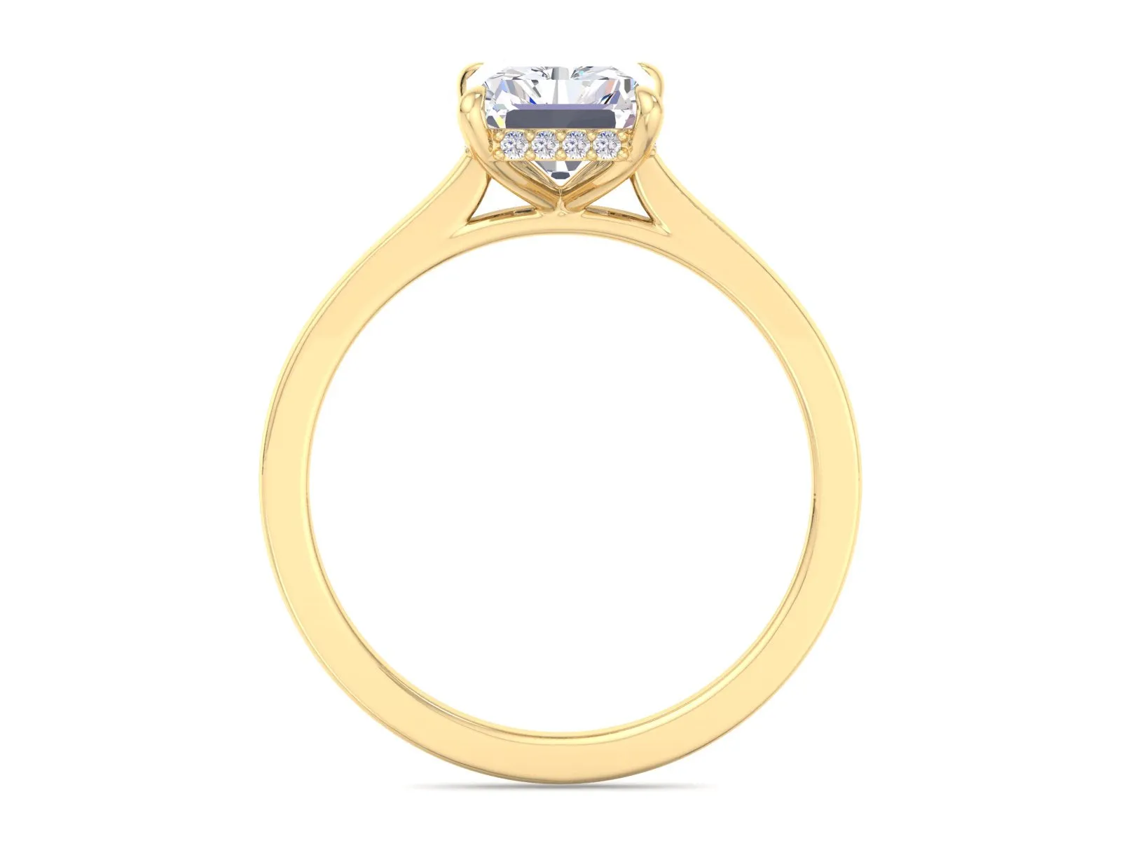 2.25CT Radiant cut Engagement Ring