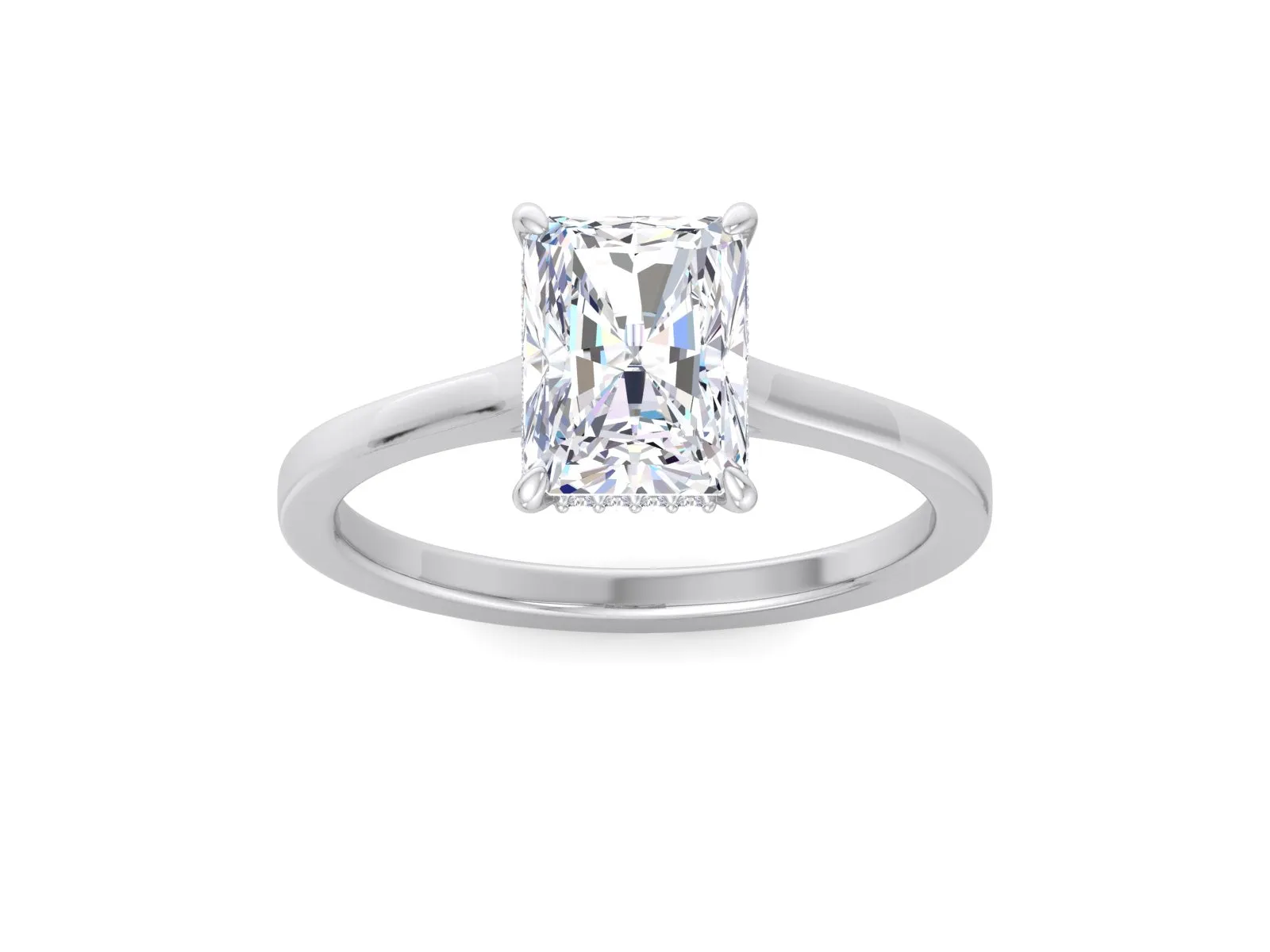 2.25CT Radiant cut Engagement Ring