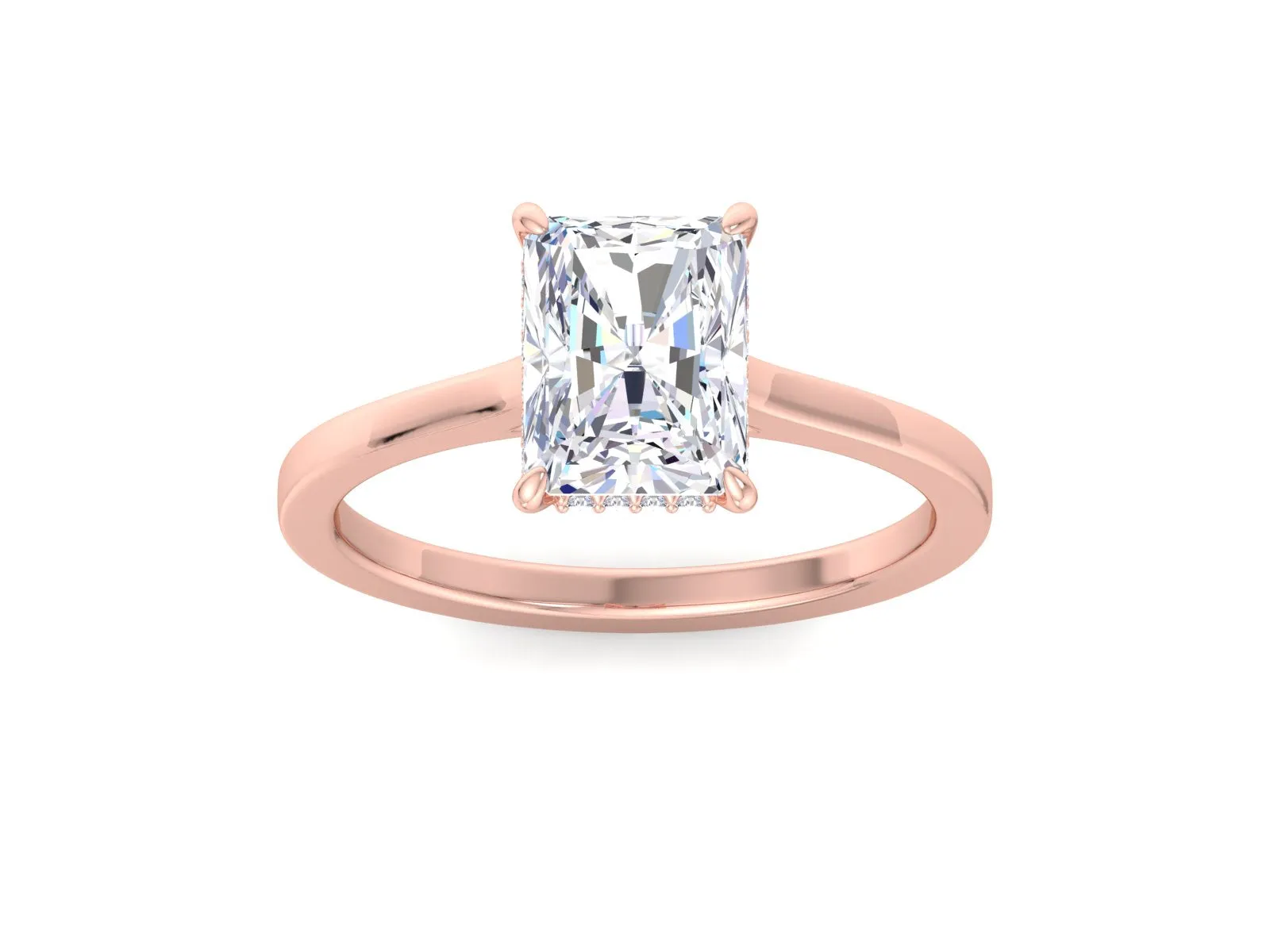 2.25CT Radiant cut Engagement Ring