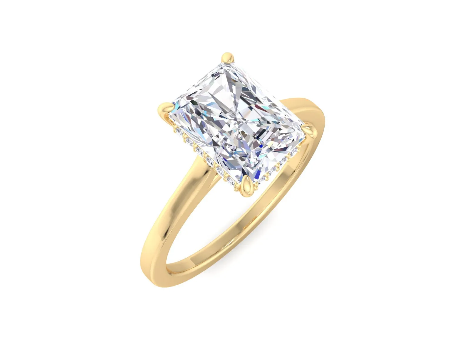 2.25CT Radiant cut Engagement Ring