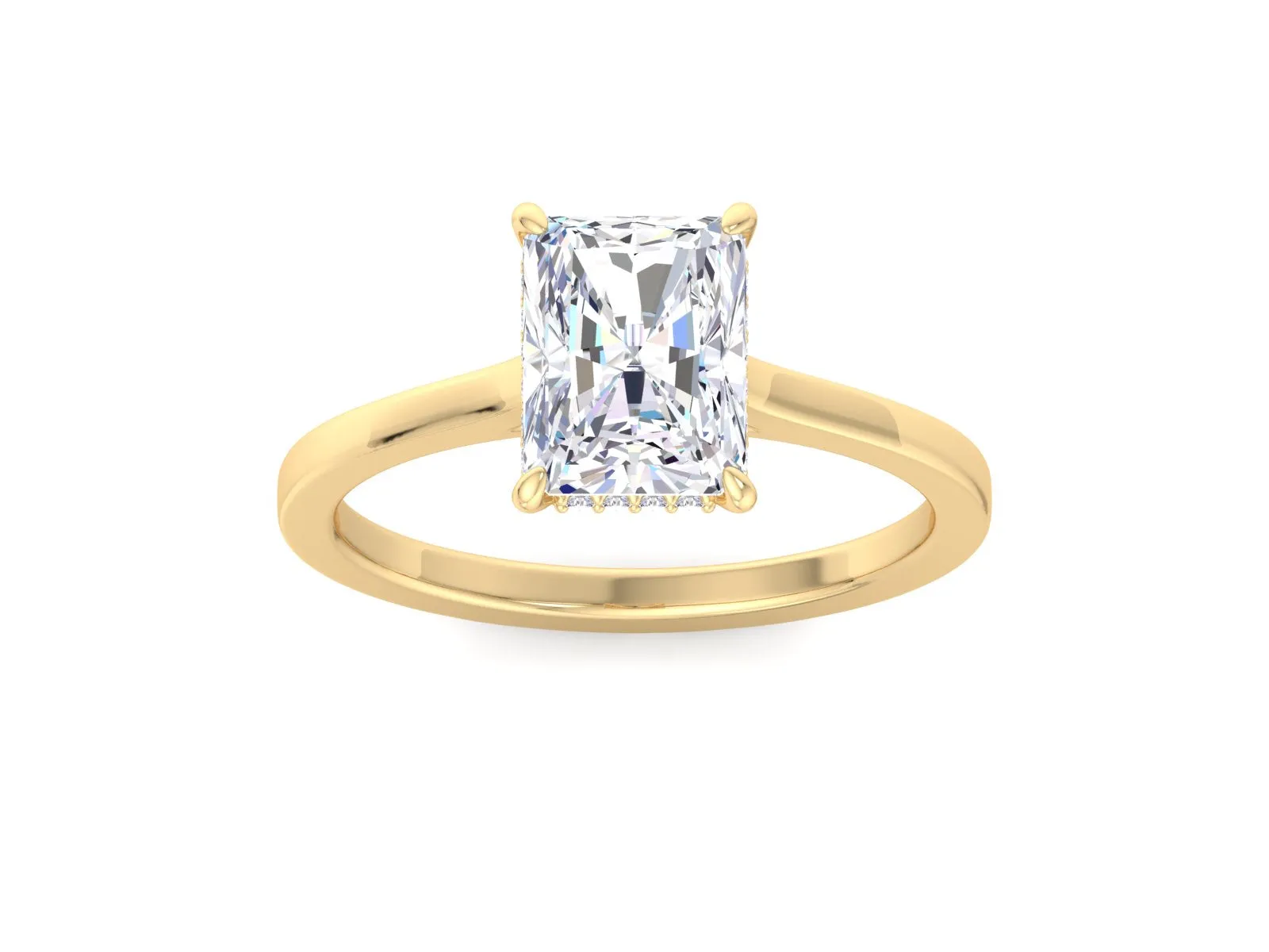 2.25CT Radiant cut Engagement Ring