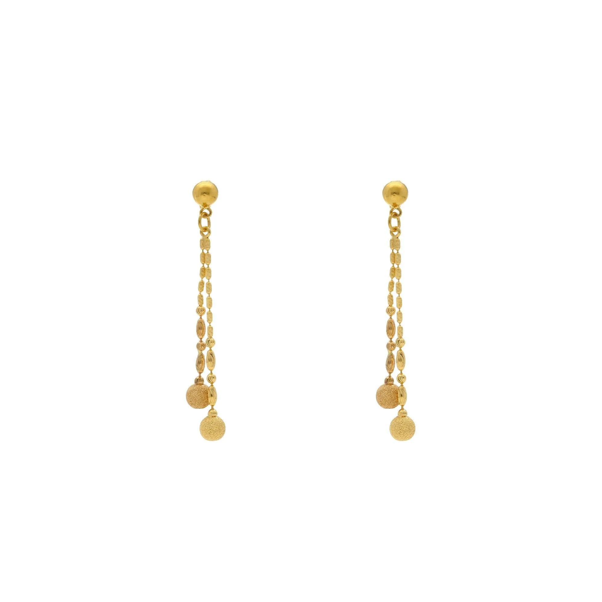 22K Yellow Gold Elegant Singapore set with Earrings