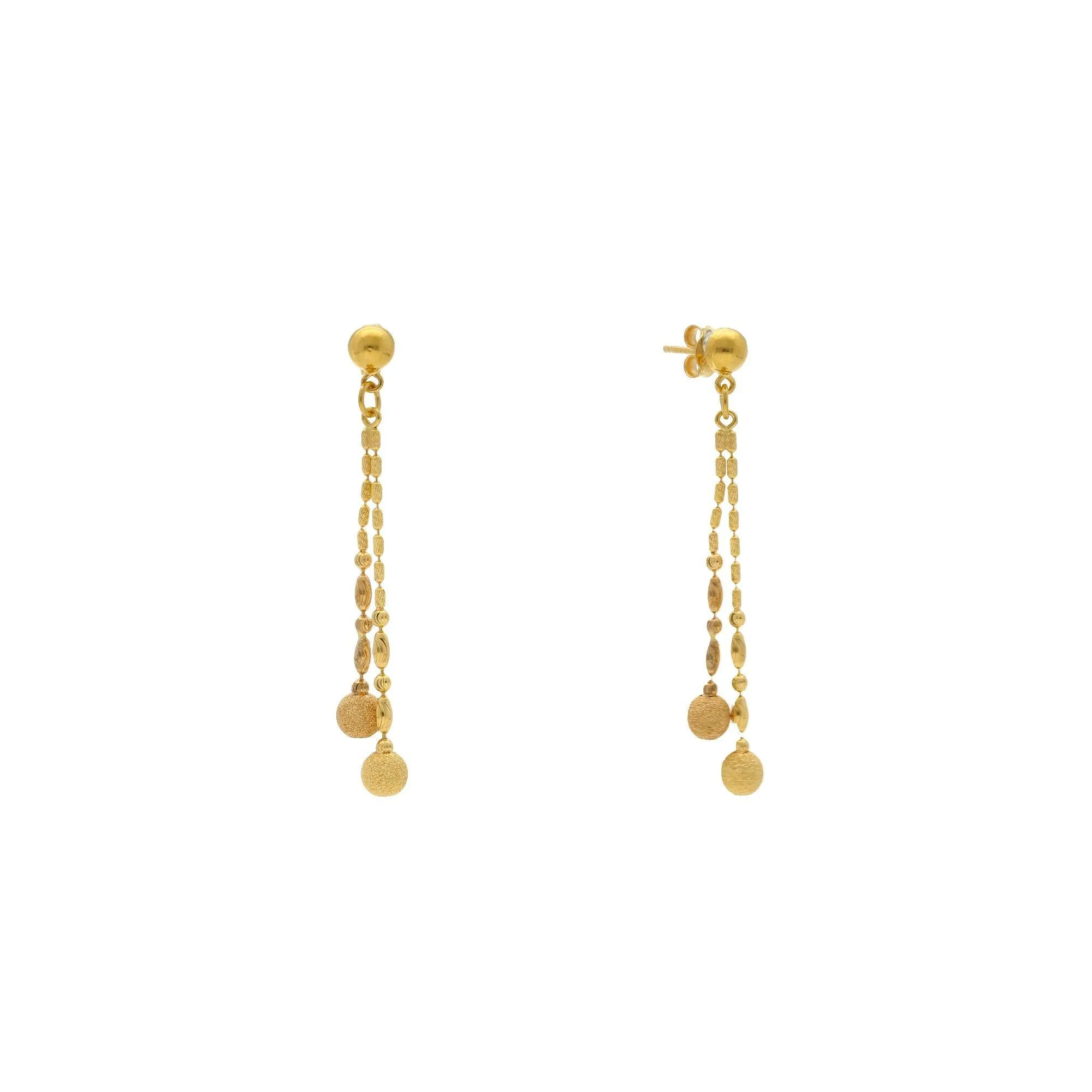 22K Yellow Gold Elegant Singapore set with Earrings