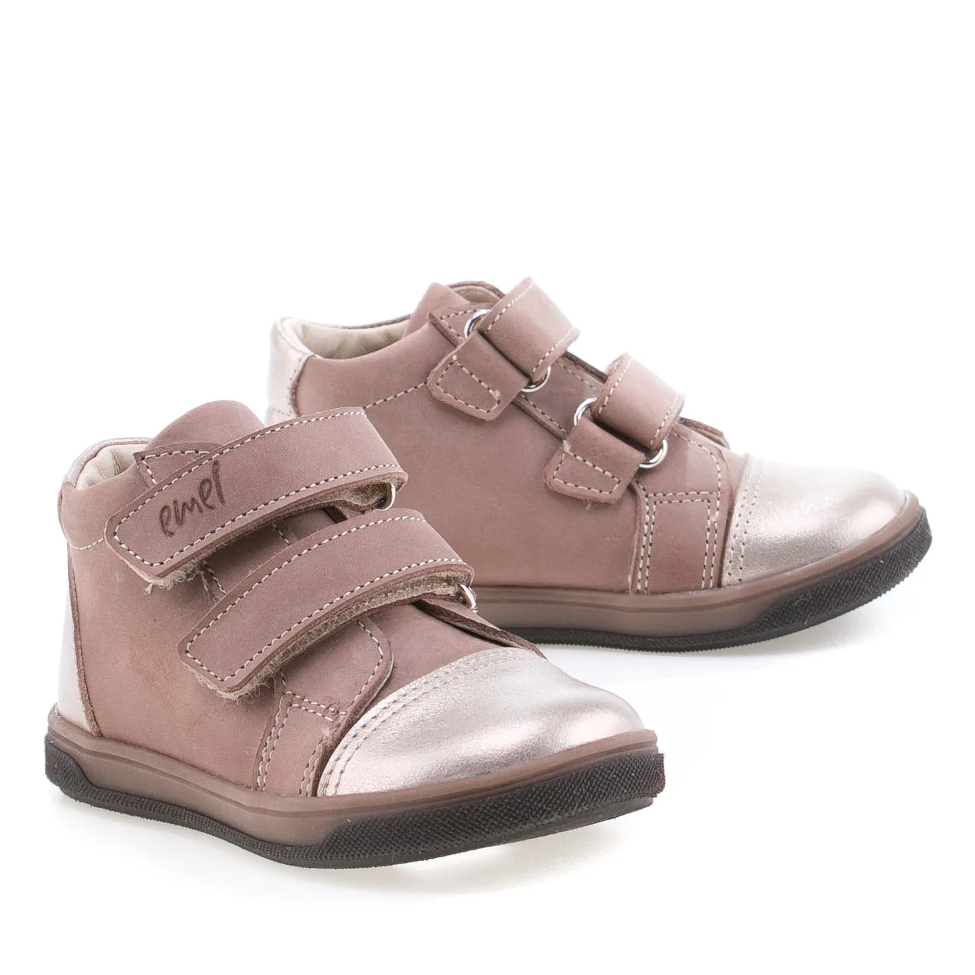 (2675-8) Emel shoes velcro brown shiny