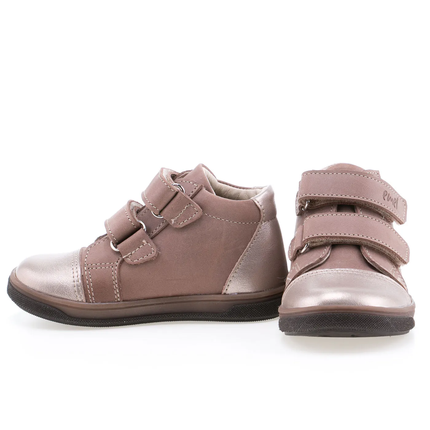 (2675-8) Emel shoes velcro brown shiny