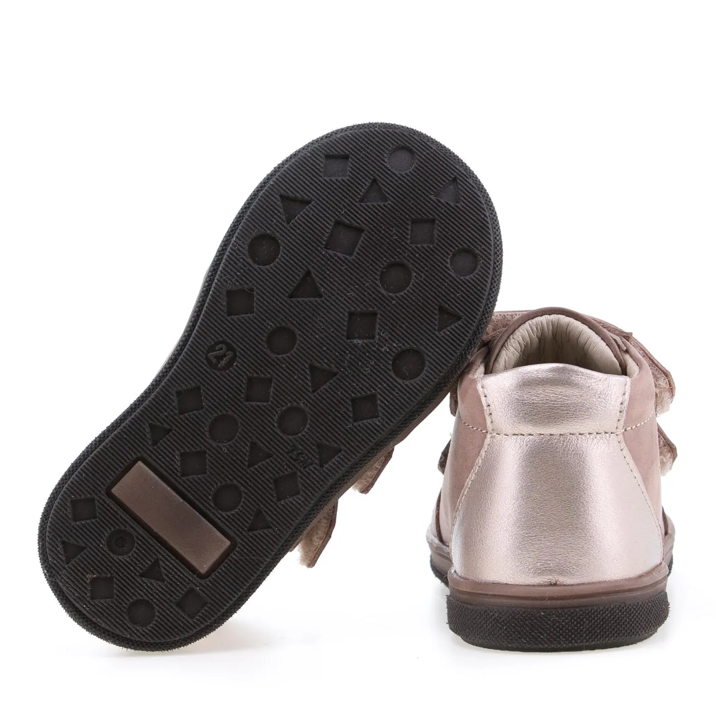 (2675-8) Emel shoes velcro brown shiny