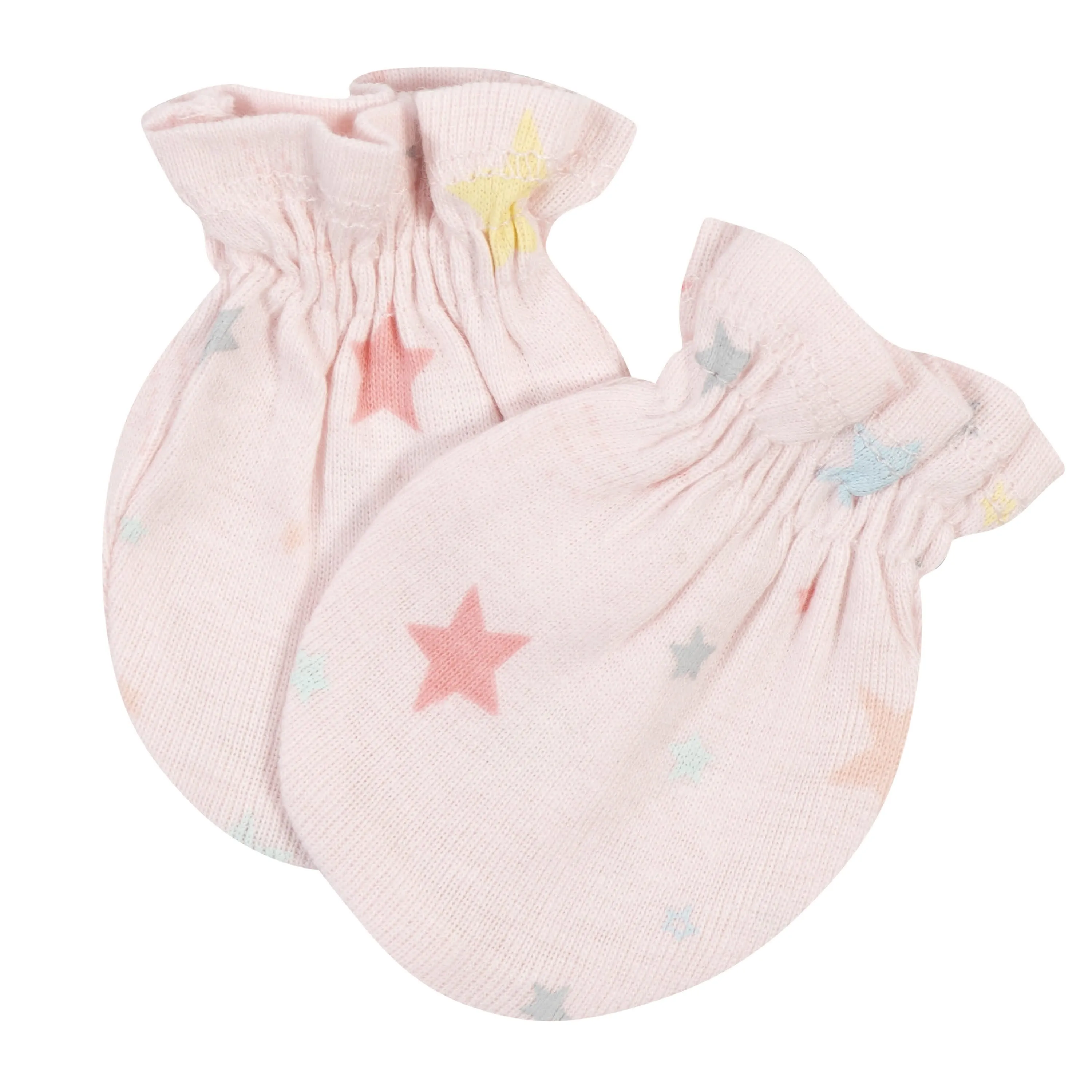 3-Pack Baby Girls Rainbow No Scratch Mittens