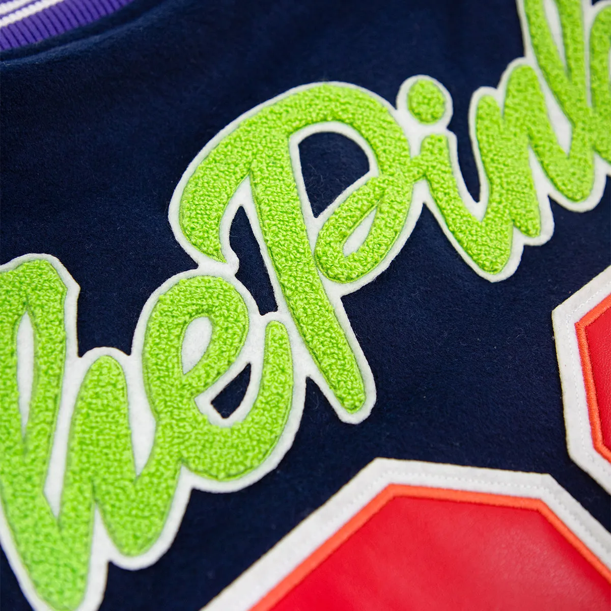 99 Varsity Jacket 'Navy Neon Green'