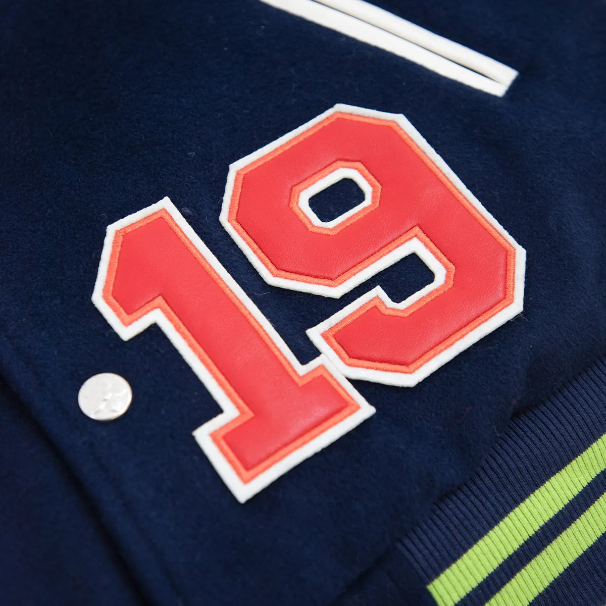 99 Varsity Jacket 'Navy Neon Green'