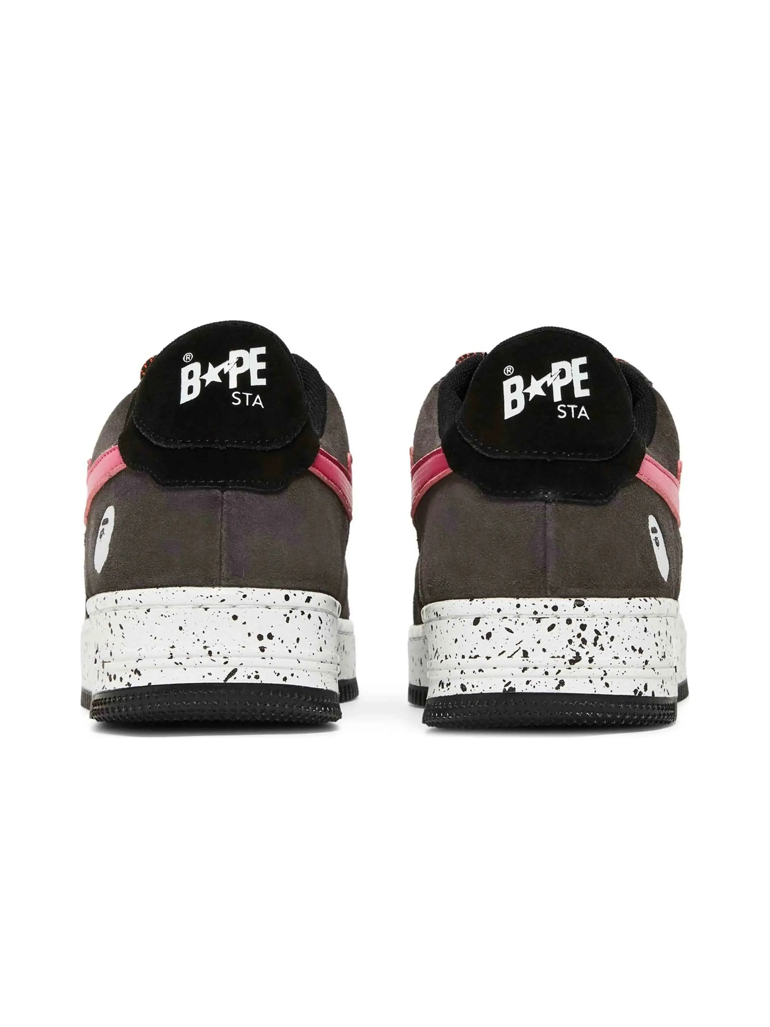 A Bathing Ape Bape Sta Black Grey Pink Suede