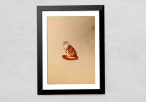 A Friendly Cat in Miniature Painting by Mohan Prajapati