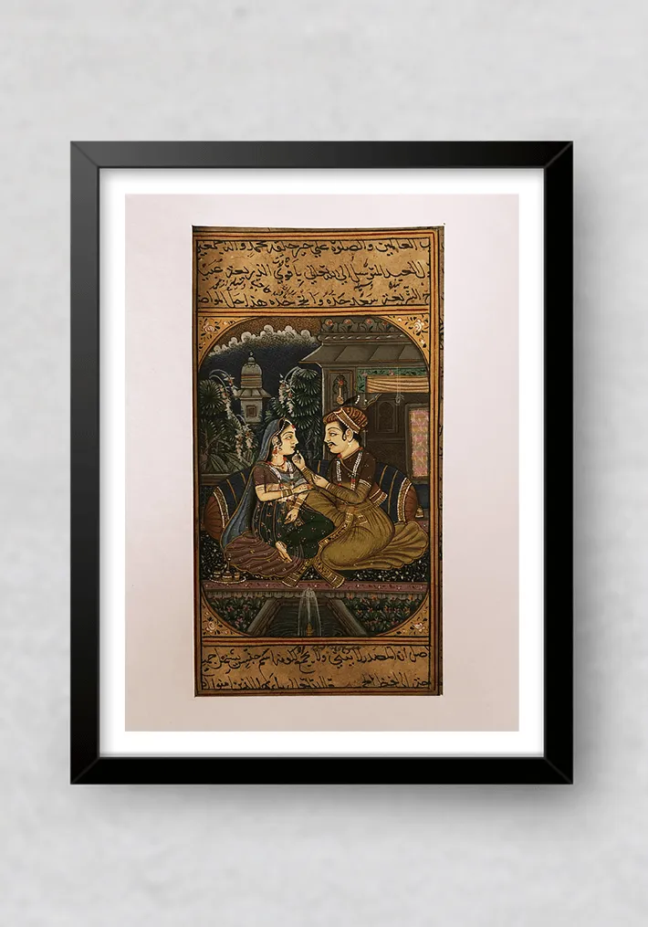 A Royal Couple in Miniature Painting by Mohan Prajapati