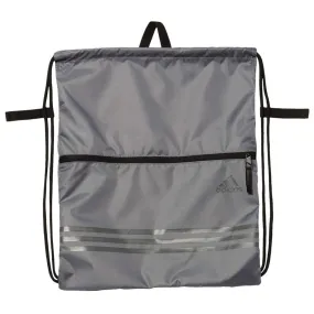 adidas Grey Horizontal 3-Stripes Gym Sack