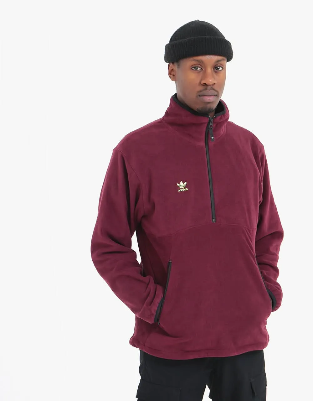 adidas Polar Anorak - Maroon/Mineral Red/Signal Green