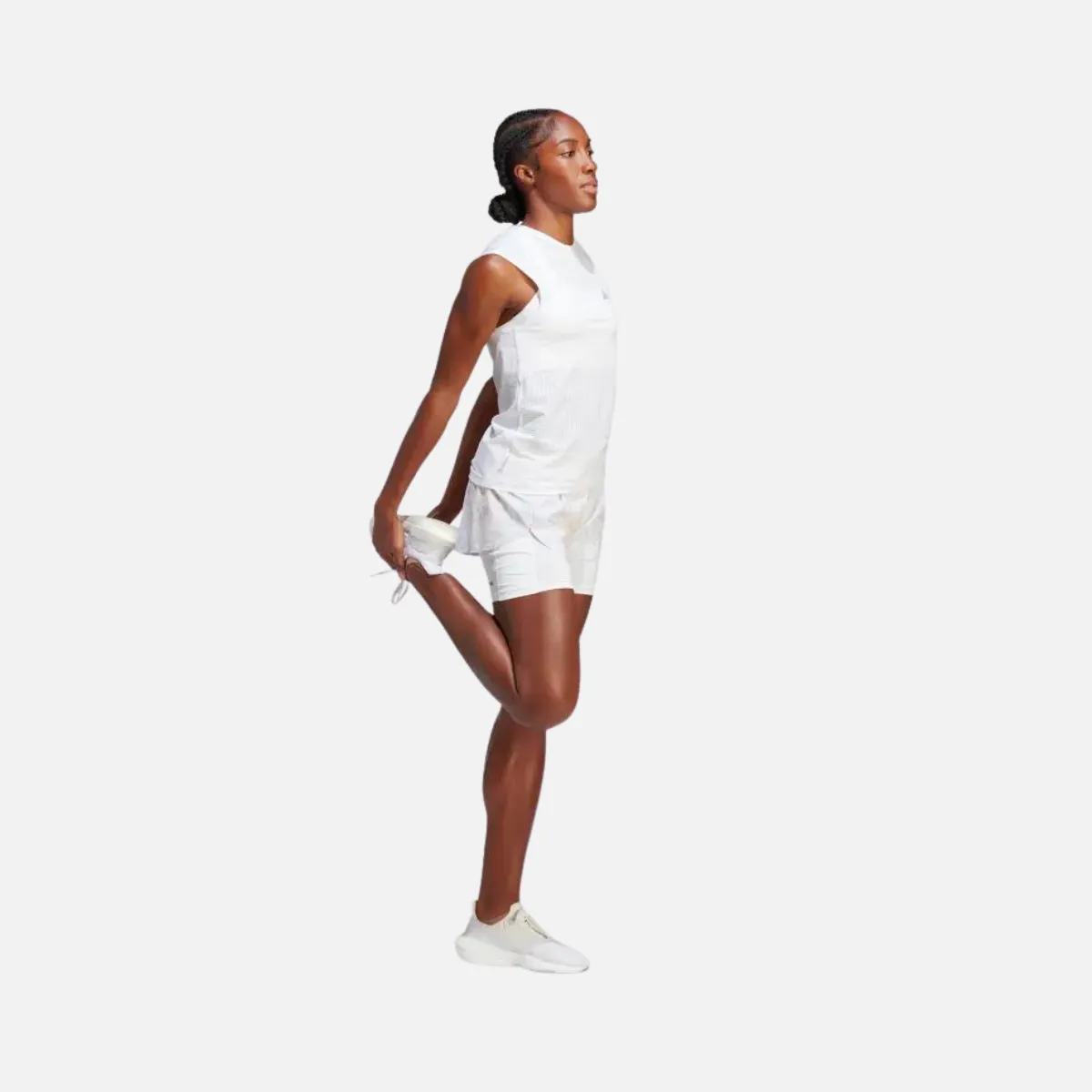 Adidas Run Fast 2-in-1 Women Shorts -White/Aluminium