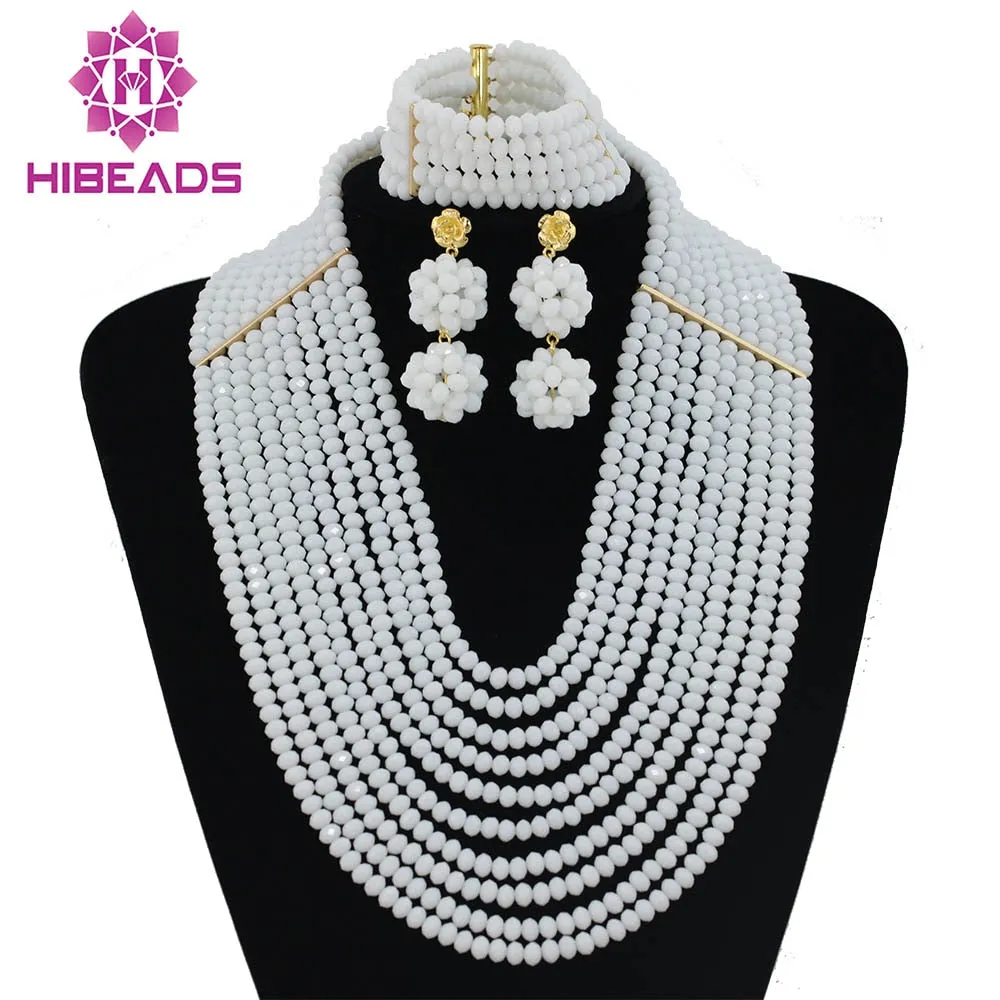 African Beads Jewelry Set Women Engagement Necklace Jewelry Set