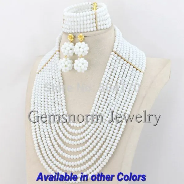 African Beads Jewelry Set Women Engagement Necklace Jewelry Set