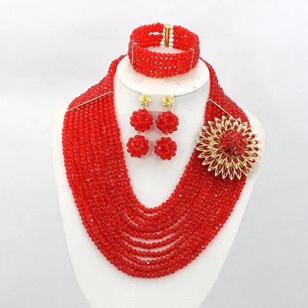 African Beads Jewelry Set Women Engagement Necklace Jewelry Set