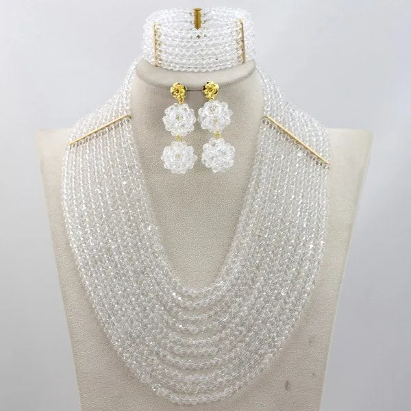 African Beads Jewelry Set Women Engagement Necklace Jewelry Set