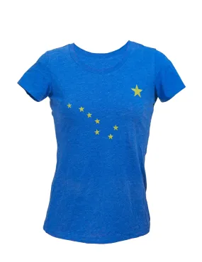 Alaska Flag Blue Tee - Ladies