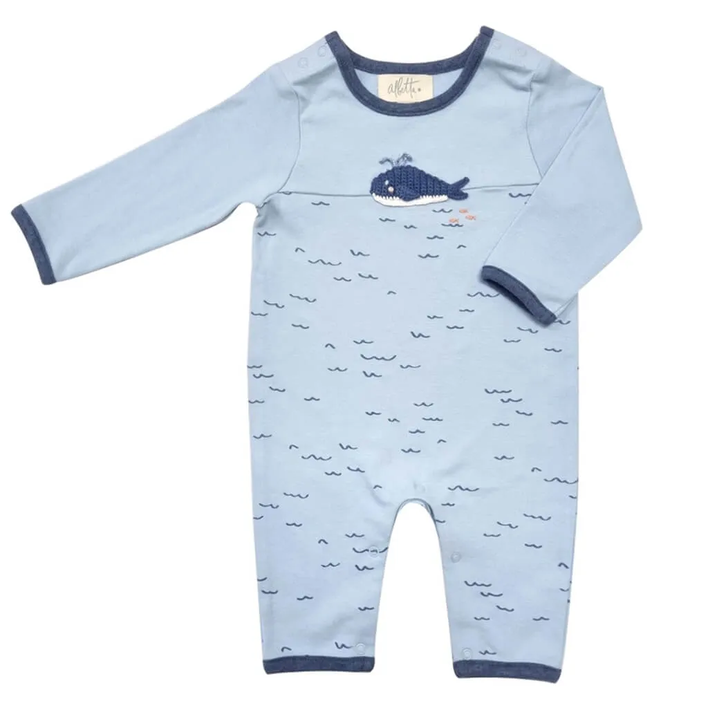 Albetta Crochet Baby Romper Wilbert Whale