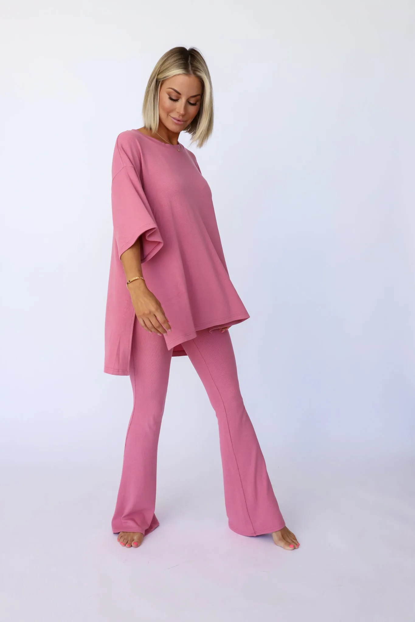 All Weekend Long Pant Set Posh Pink