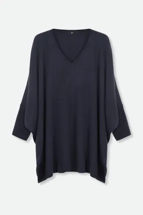 ANITA LONG SLEEVE PONCHO IN PURE CASHMERE MERINO