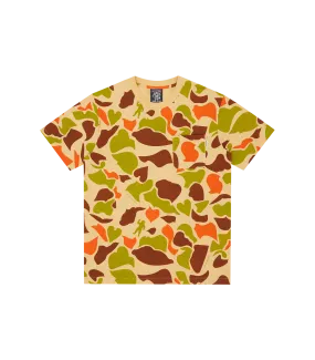 A/O CAMO PRINT POCKET T-SHIRT - BEIGE