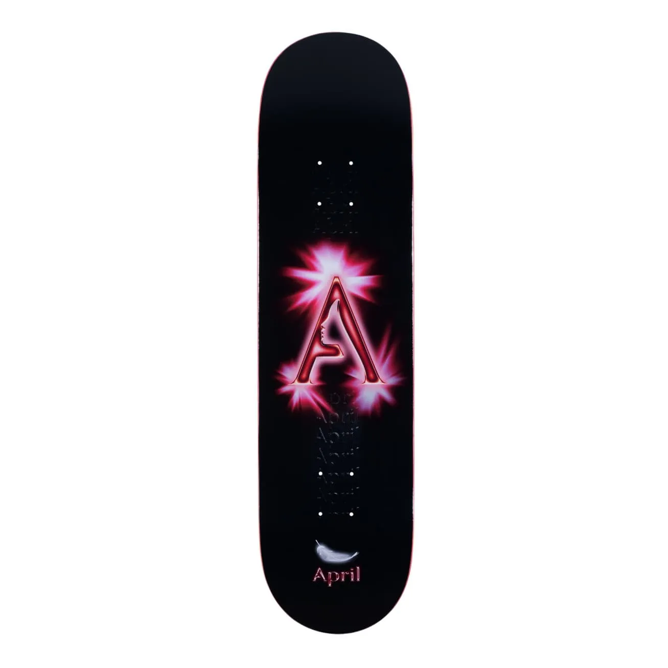 APRIL SKATEBOARDS A LOGO DECK BLACK / RED 8.25