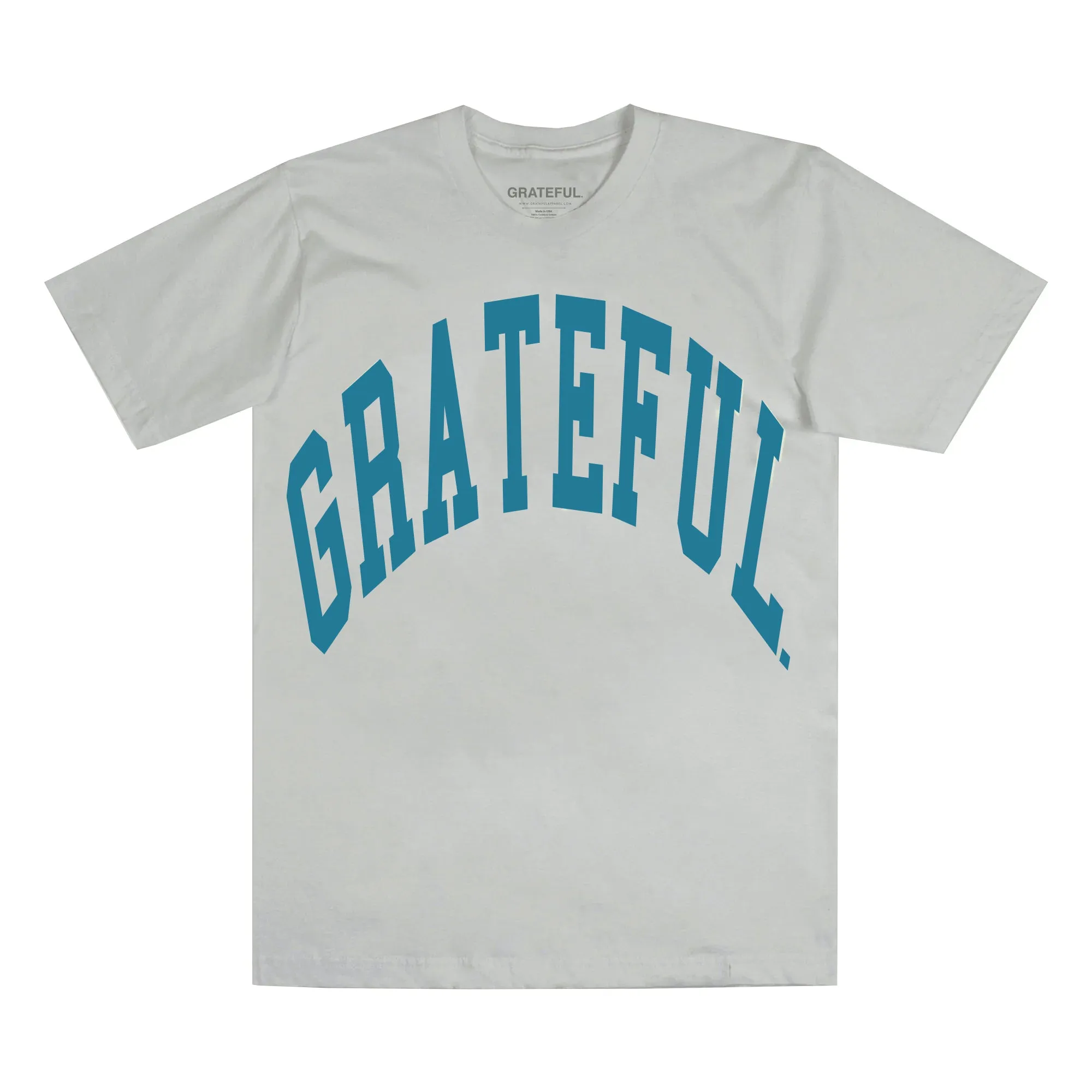 Arched Logo Tee- Grey/Blue