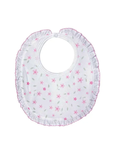 Baby Girl's "Small Floral" Print Bib