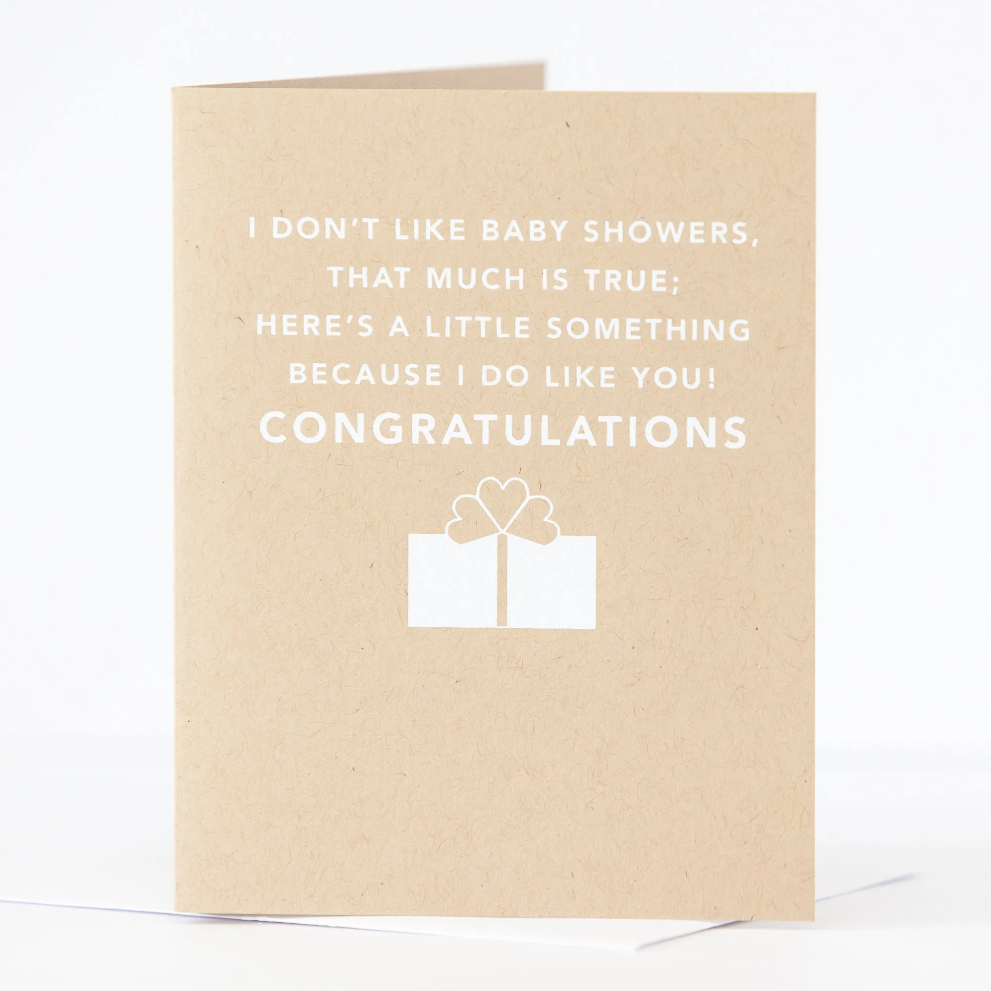 baby shower card, funny baby shower card for friend about disliking baby shower