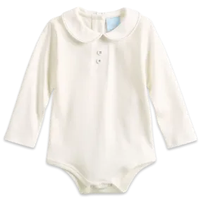 Bella Bliss Button Onesie - Ivory/Blue