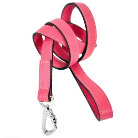 Belmont Dog Leash in Petal Pink & Nickel