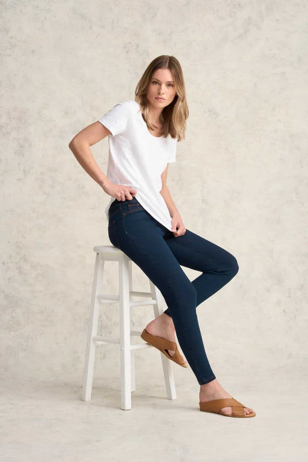 Bengajean® Good Earth Cotton® 7/8 Skinny Leg - Blue Denim