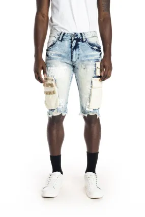 Big and Tall - Utility  Fashion Jean Shorts - Harvey Blue