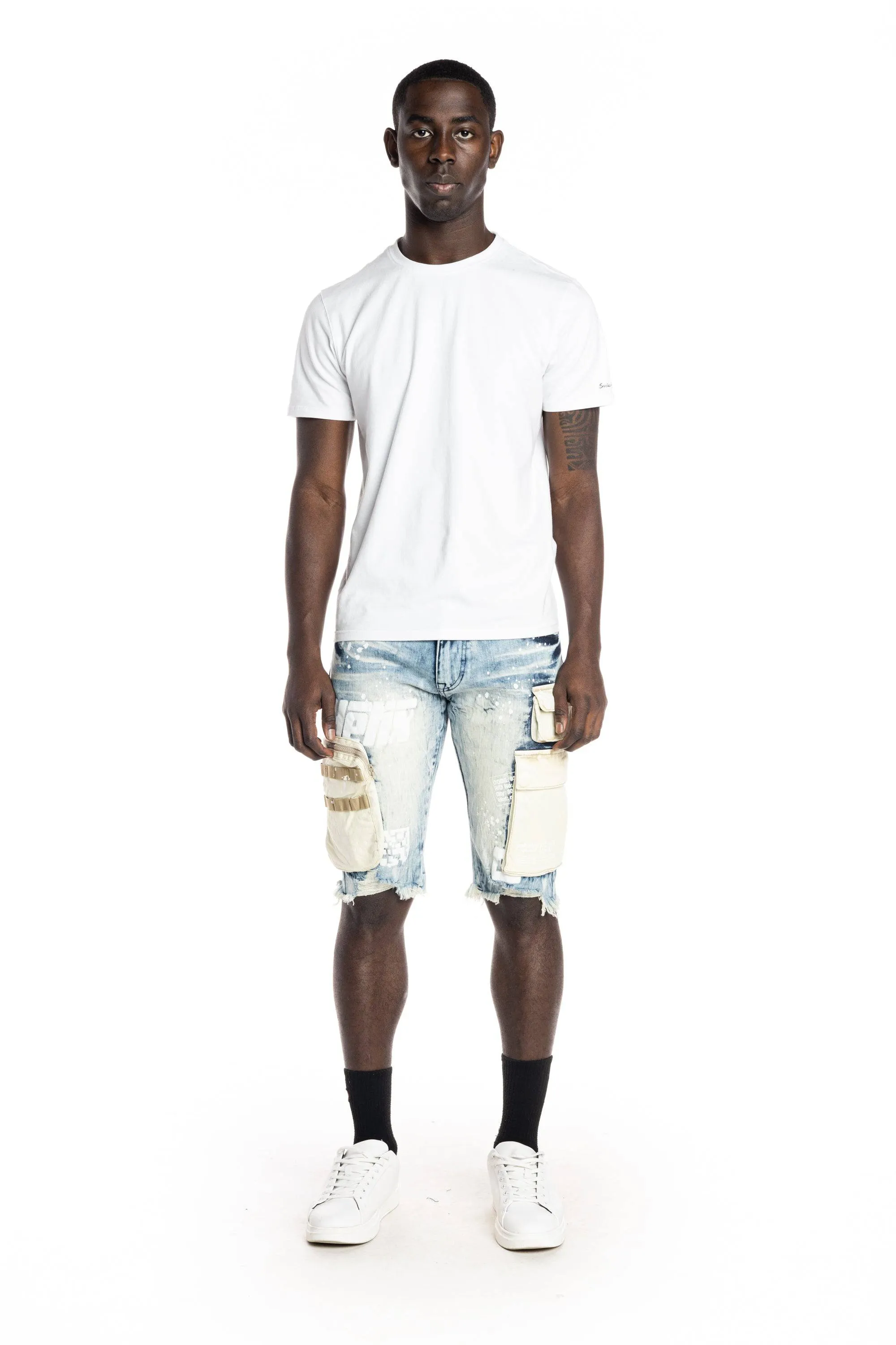 Big and Tall - Utility  Fashion Jean Shorts - Harvey Blue