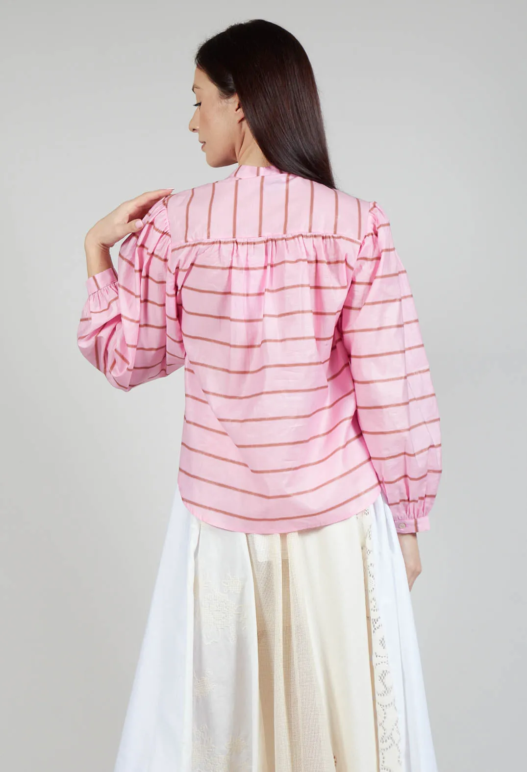 Bishop Sleeve Blouse in Desert Pink