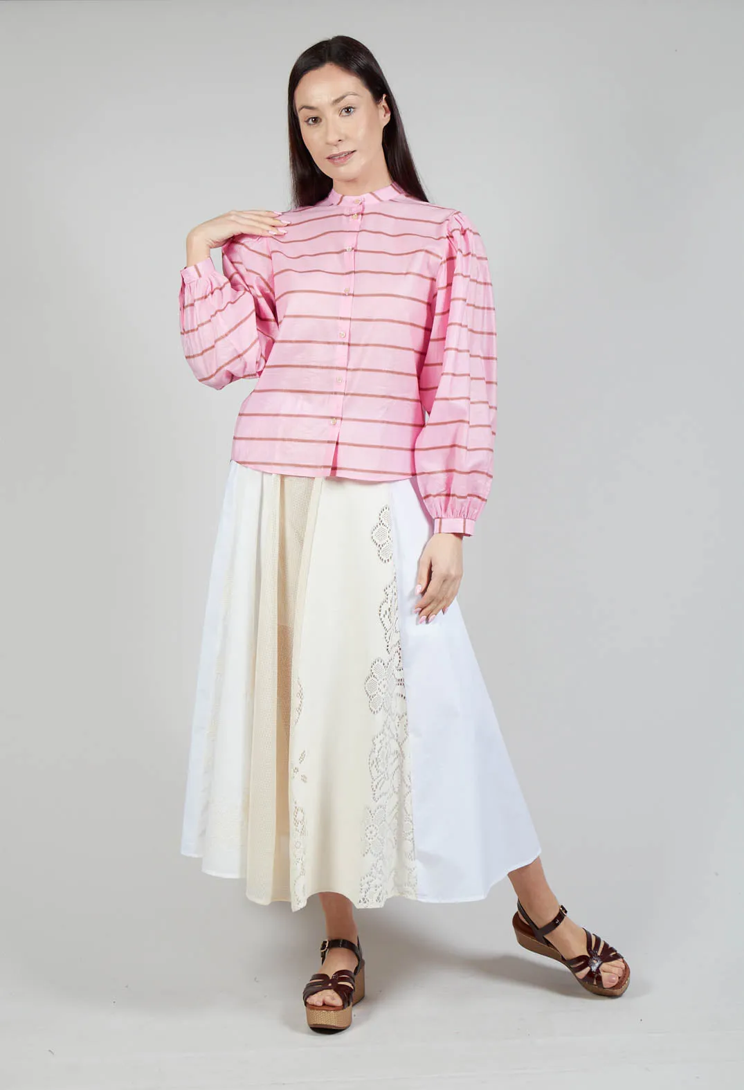 Bishop Sleeve Blouse in Desert Pink