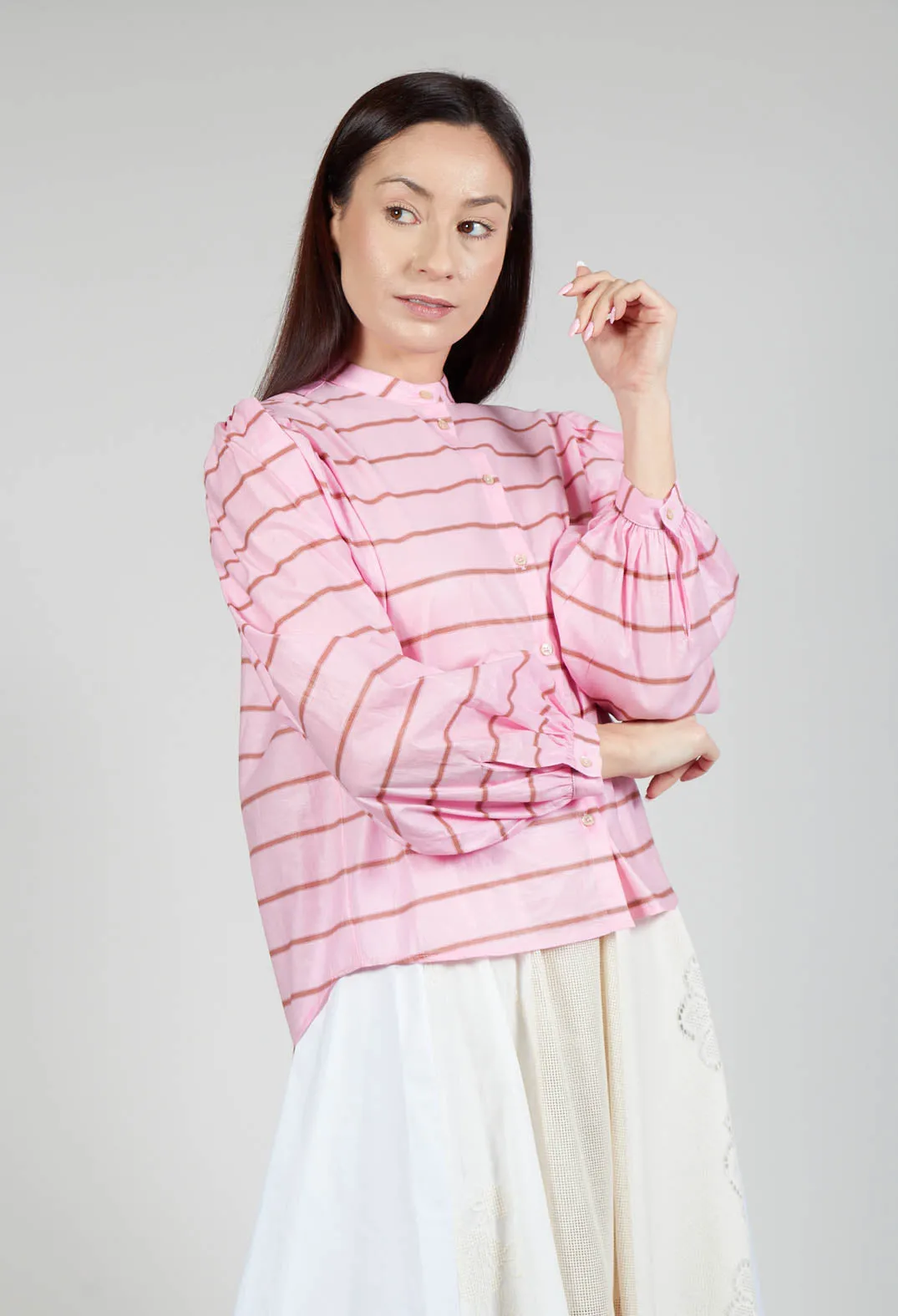 Bishop Sleeve Blouse in Desert Pink