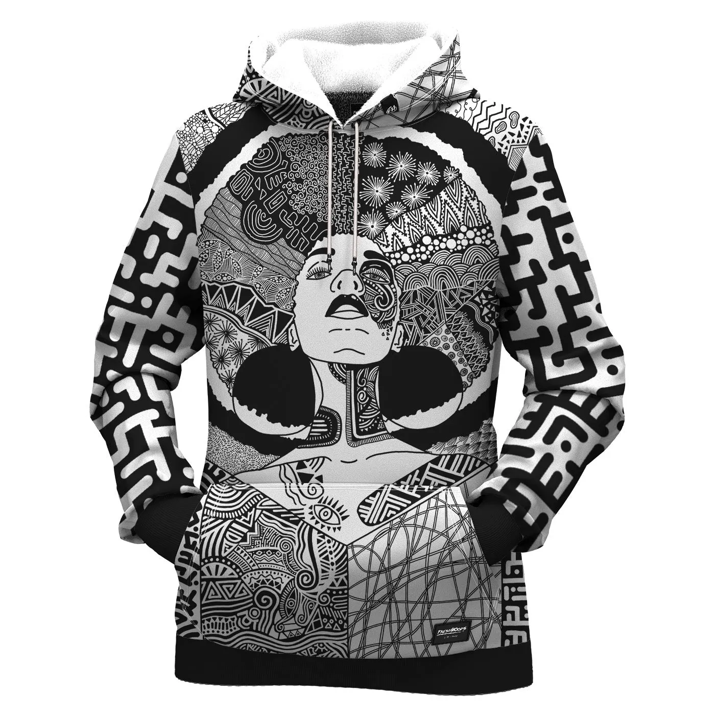 Black And White Beauty Women Hoodie