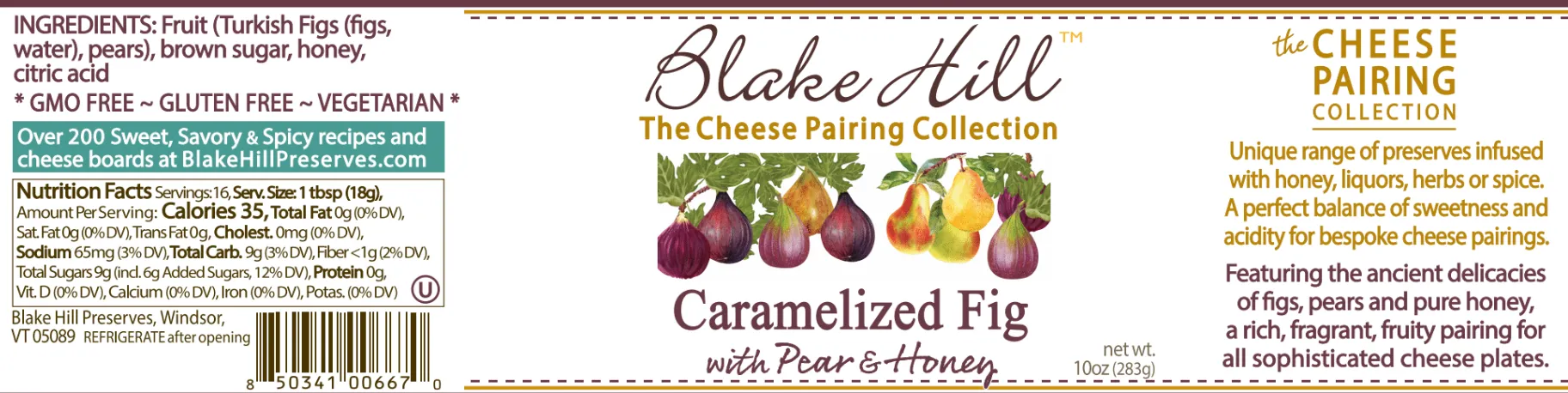 Blake Hill Preserves - Caramelized Fig with Pear & Honey