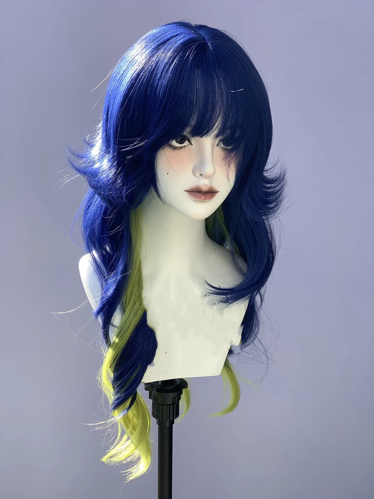 Blue and green gradient wig  KF11171