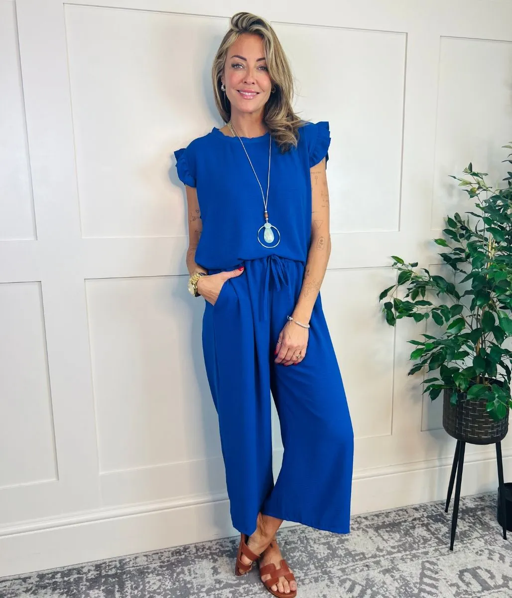 Blue Necklace Co Ord Set