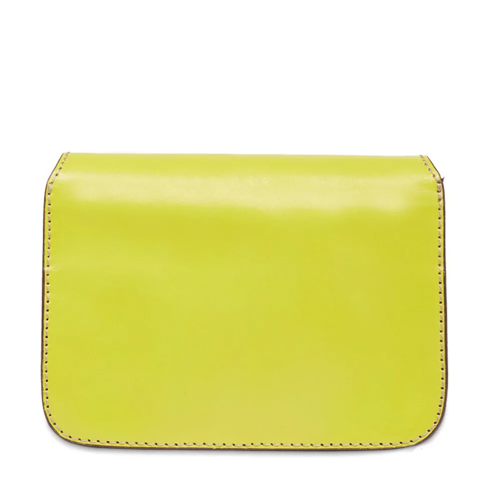 Borsa Donna a Tracolla Media THE BRIDGE in Pelle color Lime linea Lucrezia