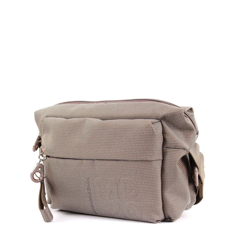 Borsa Donna a Tracolla Piccola Mandarina Duck in Tessuto colore Taupe Linea MD20