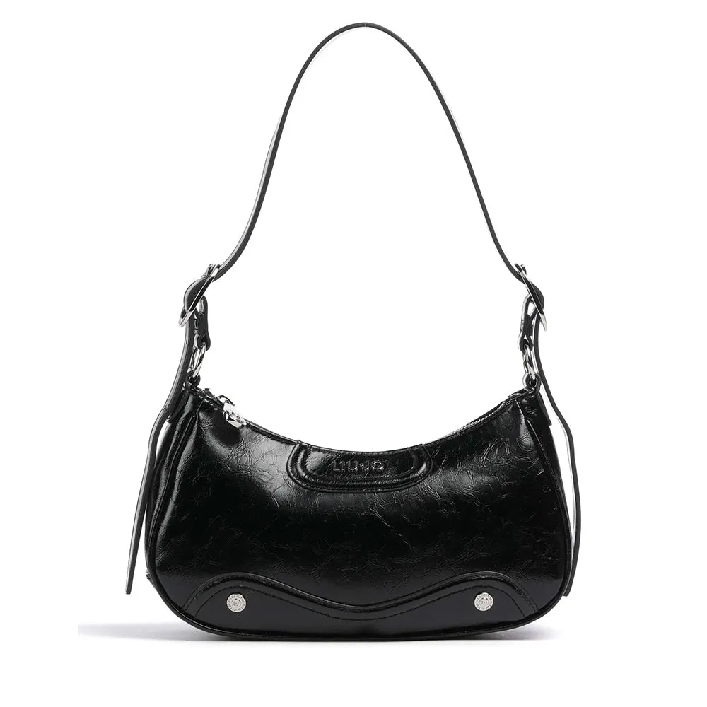 Borsa Donna Hobo Lucida LIU JO Silk Nero