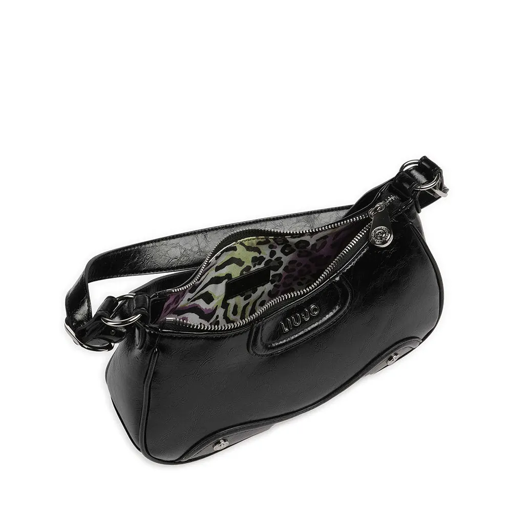 Borsa Donna Hobo Lucida LIU JO Silk Nero